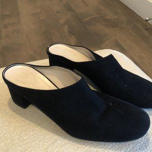 Everlane Never Worn Backless Black Suede Slip On